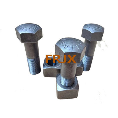calidad  Heavy Duty Excavator Track Bolts New Quenching And Tempering Heat Treatment Zinc Finish fábrica