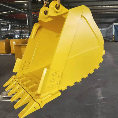 Cubo de excavación de trabajo pesado revestido de polvo amarillo Capacidad de 1 metro cúbico para la mayoría de los modelos de excavadoras