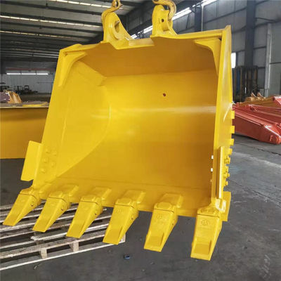 Cubo de excavación de trabajo pesado revestido de polvo amarillo Capacidad de 1 metro cúbico para la mayoría de los modelos de excavadoras